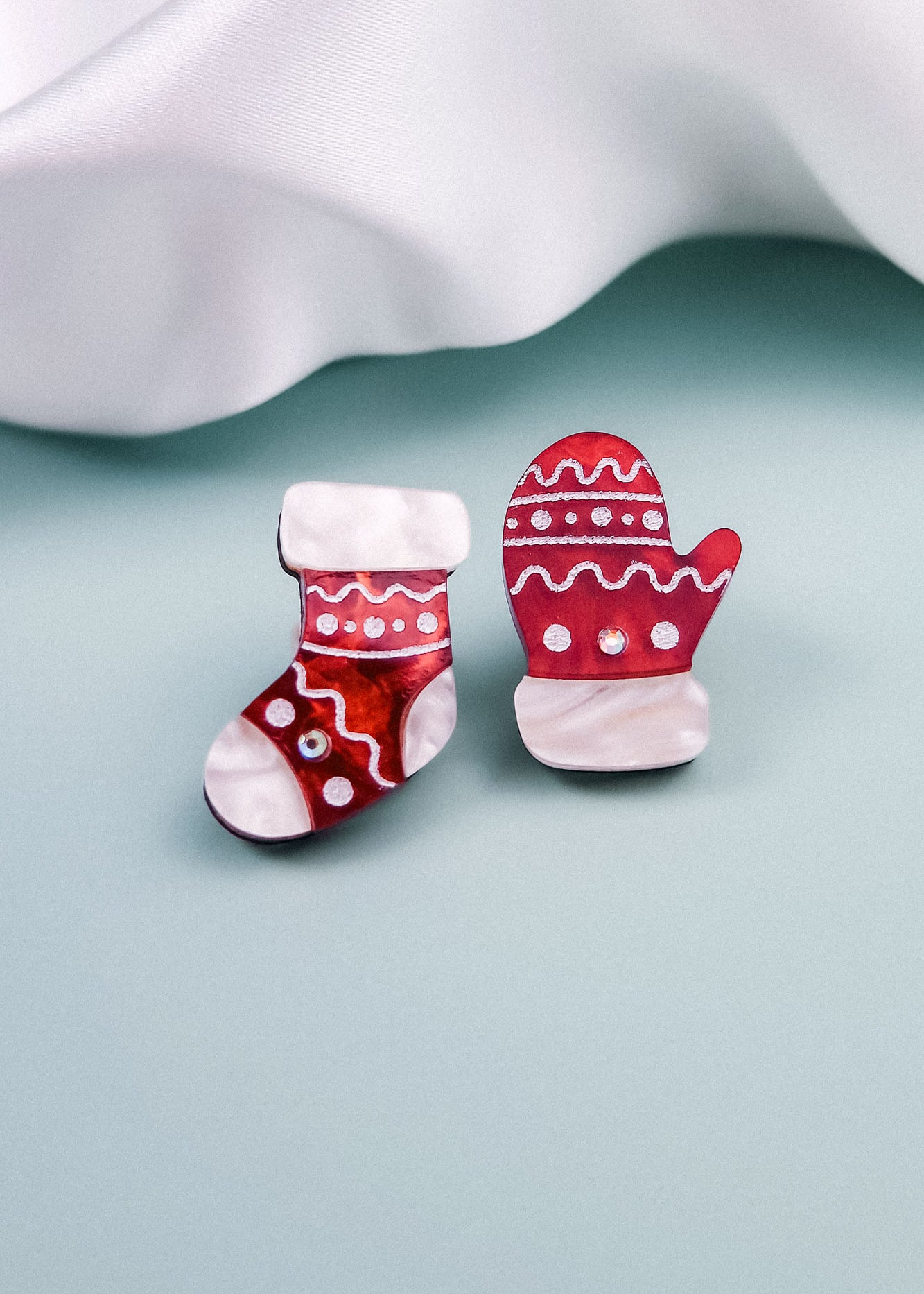 Christmas Knitted Studs - DORUZOVA