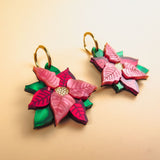 Poinsettia Statement Hoops - DORUZOVA